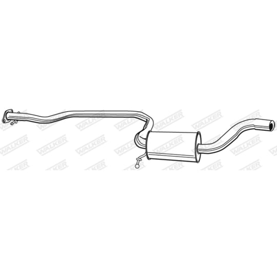 Walker Middle Silencer to suit Ford