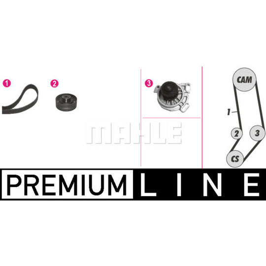 Mahle Water Pump & Timing Belt Set to suit VW, Iveco, Volvo