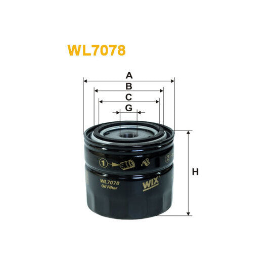 Wix Filters Oil filter to suit Ford, Fiat, Chrysler