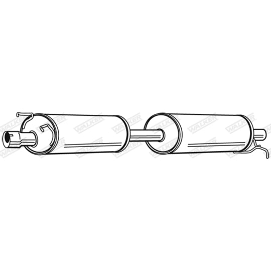 Walker Middle Silencer to suit Ford