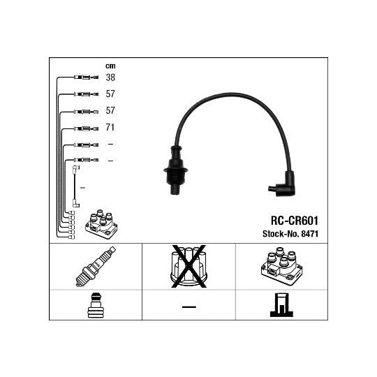 Ngk Ignition Cable Kit to suit Peugeot