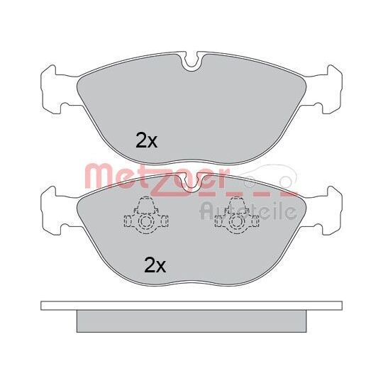 Metzger Brake Pad Set, disc brake to suit BMW, Mercedes-Benz, VAG