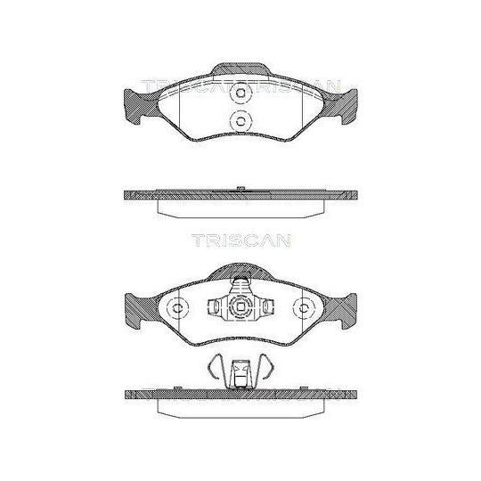 Triscan Brake Pad Set, disc brake to suit Ford, Mazda