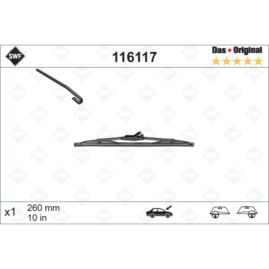 Swf Wiper Blade to suit Citroën, Land Rover