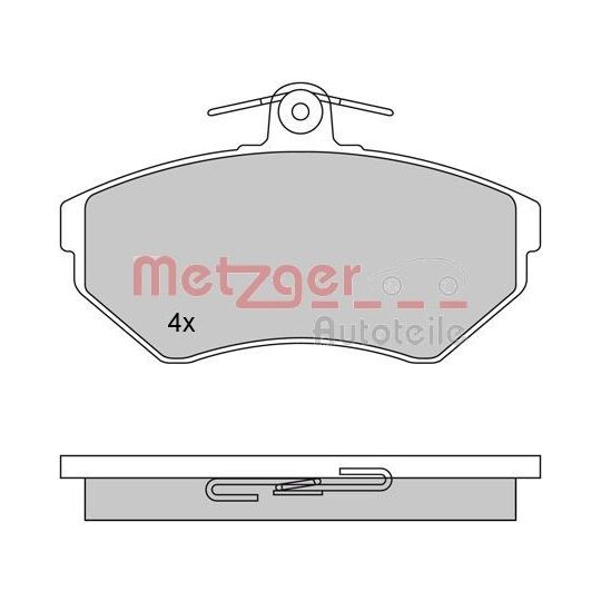 Metzger Brake Pad Set, disc brake to suit VAG