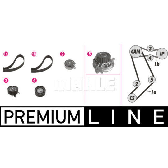 Mahle Water Pump & Timing Belt Set to suit VW, Iveco, Volvo
