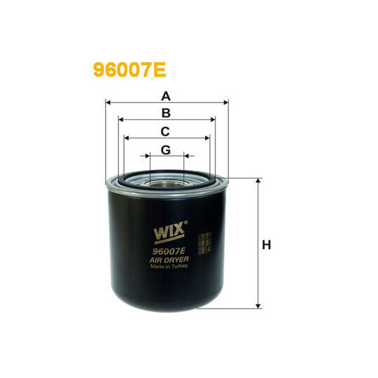 Wix Filters Air Dryer, compressed-air system to suit Daf
