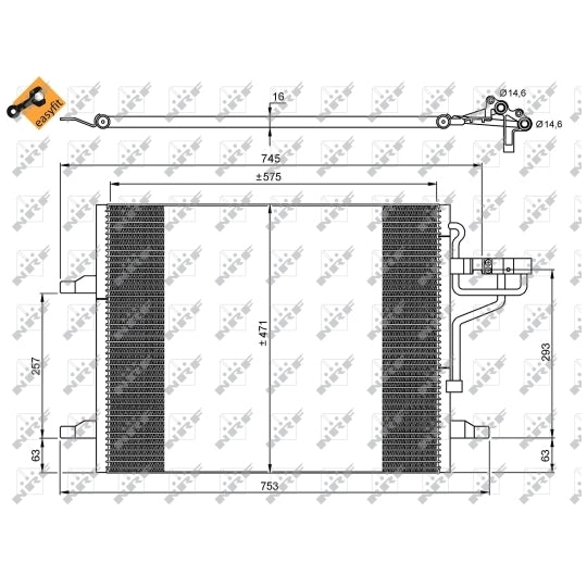 Nrf Condenser, air conditioning to suit Ford