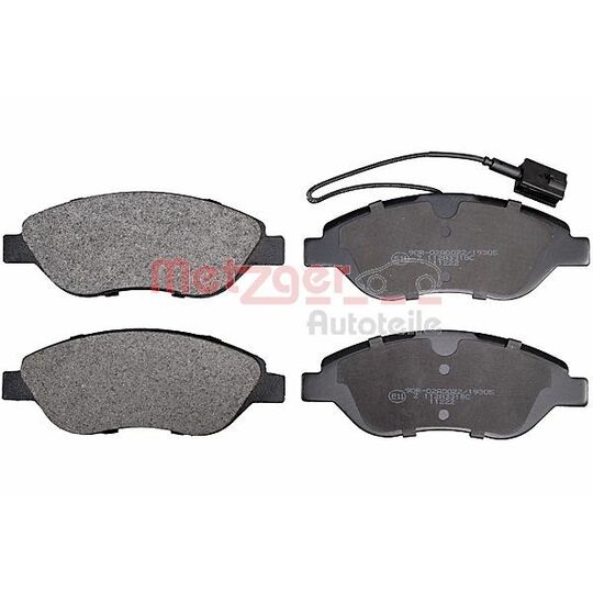 Metzger Brake Pad Set, disc brake to suit Fiat