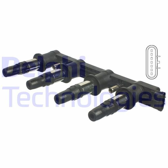 Delphi Ignition coil to suit Chevrolet, Hitachi, Opel
