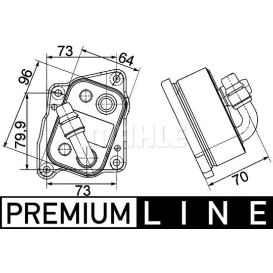 Mahle Oil Cooler, engine oil to suit BMW