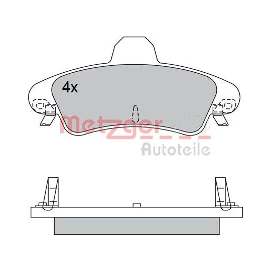 Metzger Brake Pad Set, disc brake to suit Ford