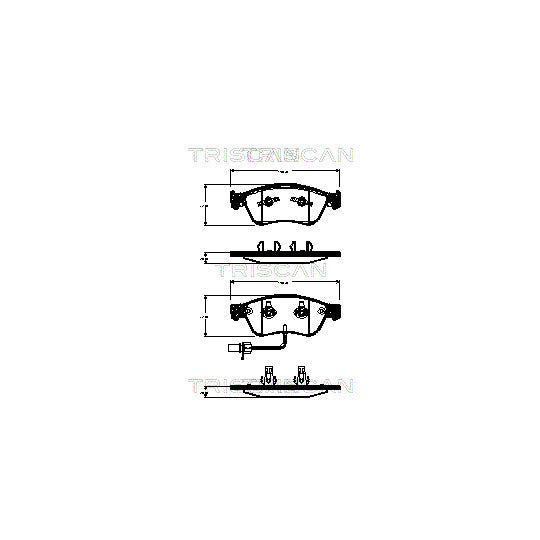 Triscan Brake Pad Set, disc brake to suit Audi, VW