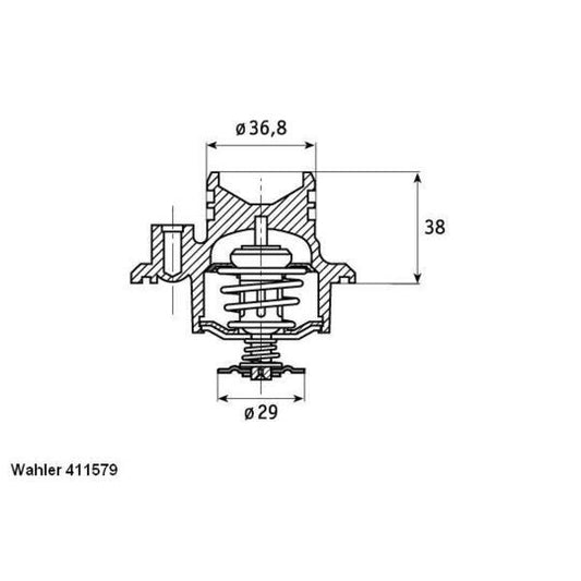 Borgwarner (Wahler) Thermostat, coolant to suit Opel, Vauxhall