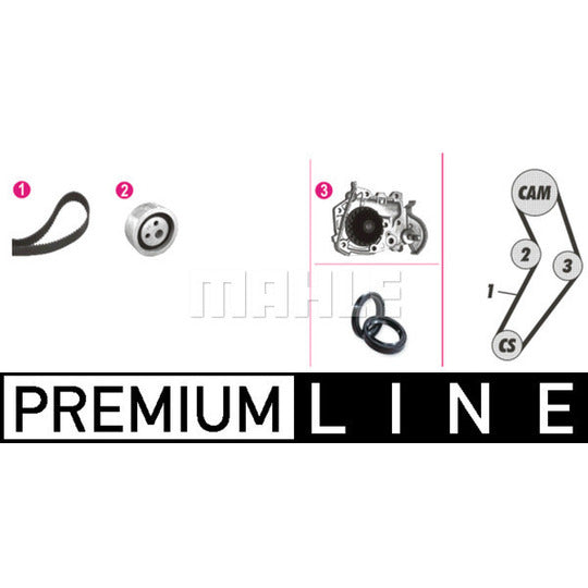 Mahle Water Pump & Timing Belt Set to suit Renault