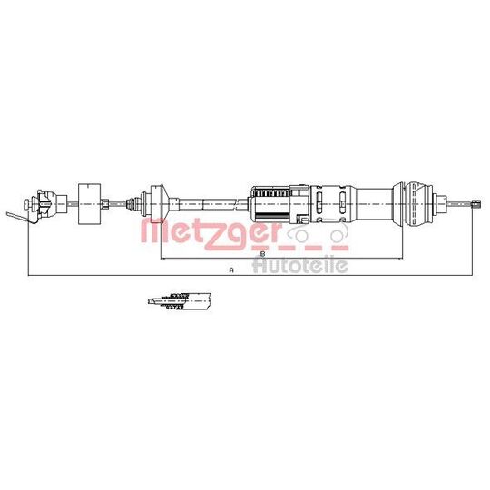 Metzger Clutch Cable to suit Citroën