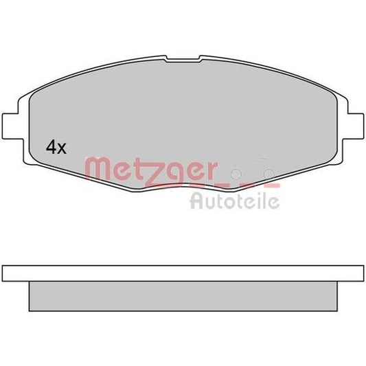Metzger Brake Pad Set, disc brake to suit Daewoo