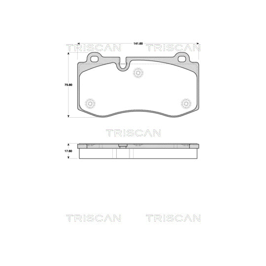 Triscan Brake Pad Set, disc brake to suit Mercedes-Benz