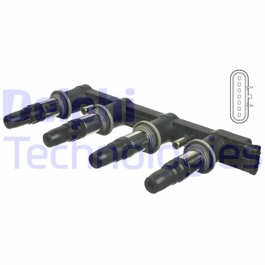 Delphi Ignition coil to suit Chevrolet, Hitachi