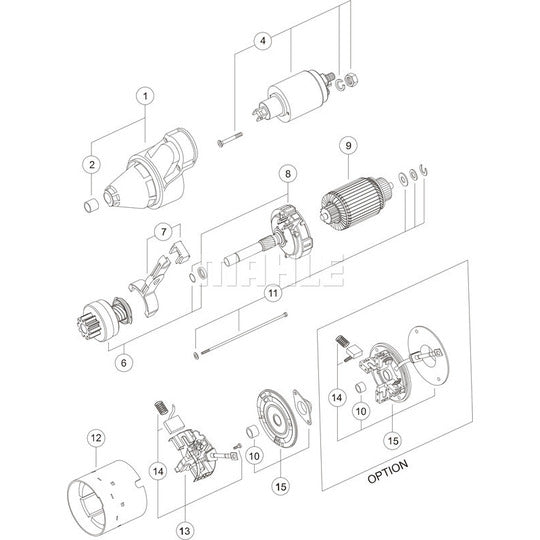 Mahle Starter to suit Ford