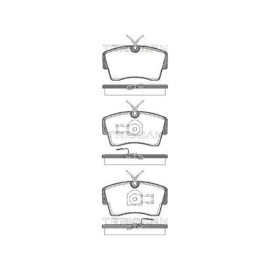 Triscan Brake Pad Set, disc brake to suit Opel, Vauxhall
