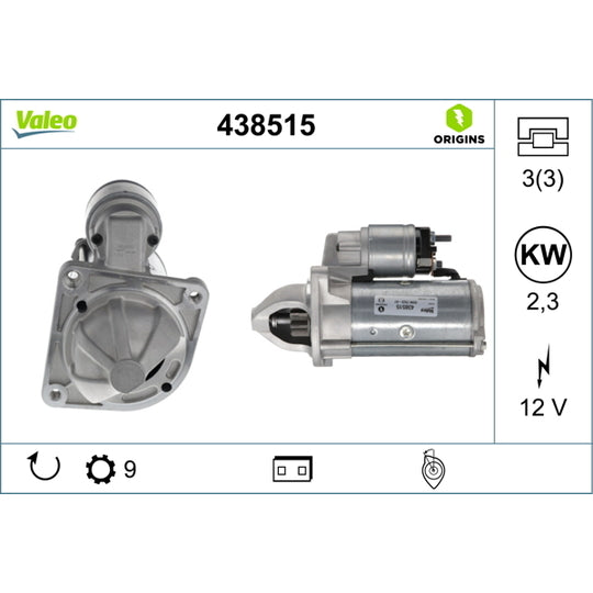 Valeo Starter to suit Peugeot, Citroën, Fiat
