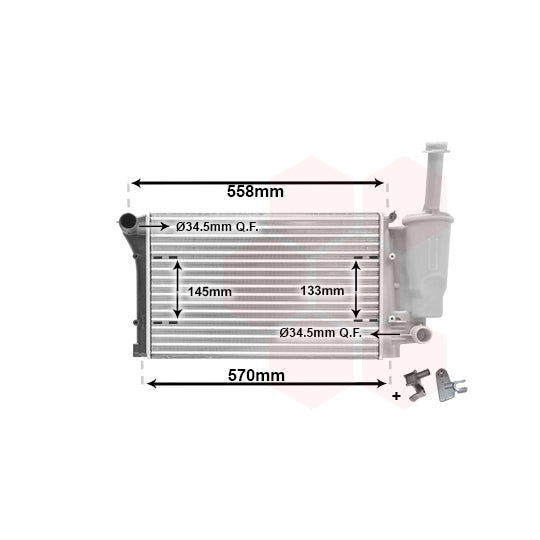 Van Wezel Radiator, engine cooling to suit Fiat / Lancia