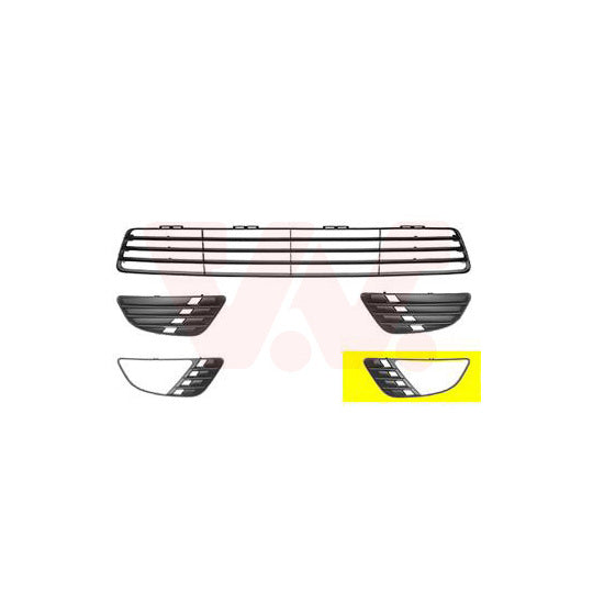 Van Wezel Ventilation Grille, bumper to suit Ford