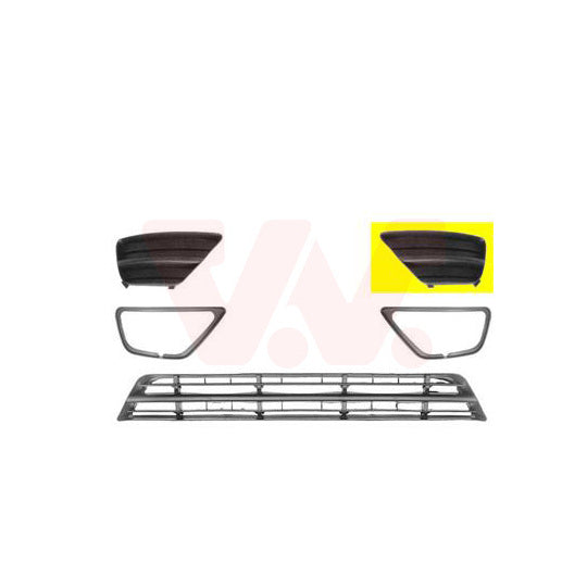 Van Wezel Ventilation Grille, bumper to suit Ford