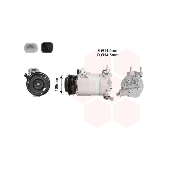 Van Wezel 1800K392 Compressor, air conditioning to suit Ford