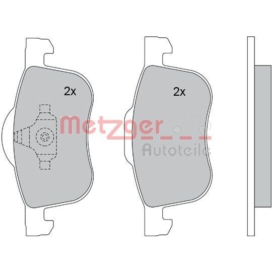 Metzger Brake Pad Set, disc brake to suit Volvo