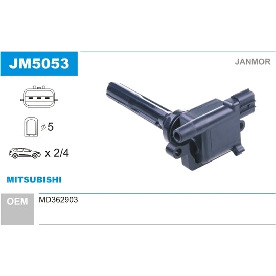 Janmor Ignition coil to suit Mitsubishi