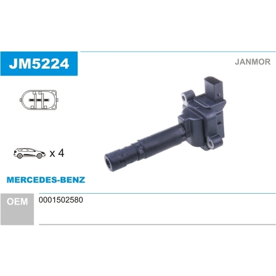Janmor Ignition coil to suit Mercedes-Benz
