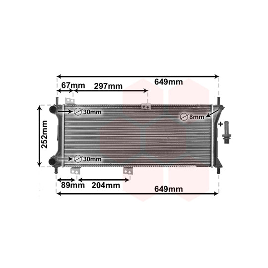 Van Wezel Radiator, engine cooling to suit Fiat, Fiat / Lancia