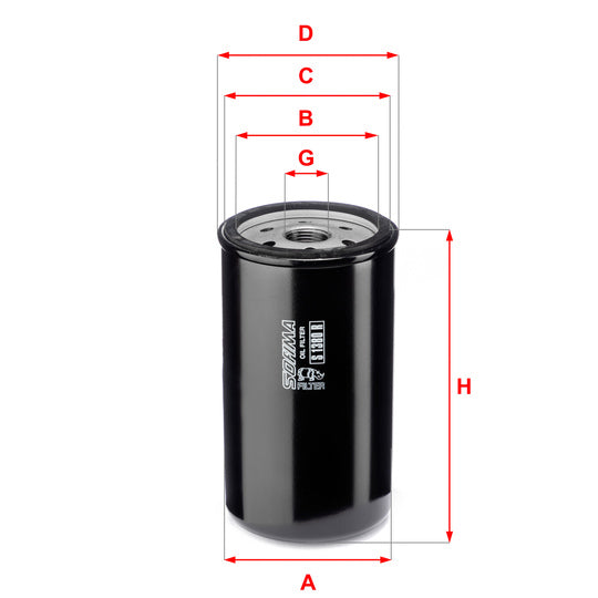 Sofima Oil filter to suit Massey Ferguson, Renault, Caterpillar