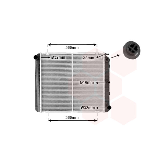 Van Wezel Radiator, engine cooling to suit Volvo