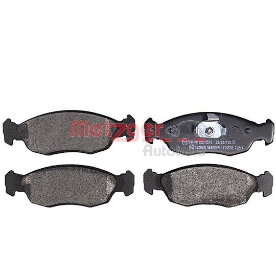 Metzger Brake Pad Set, disc brake to suit Peugeot, Citroën