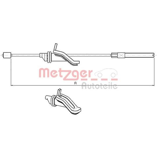 Metzger Cable, parking brake to suit Ford