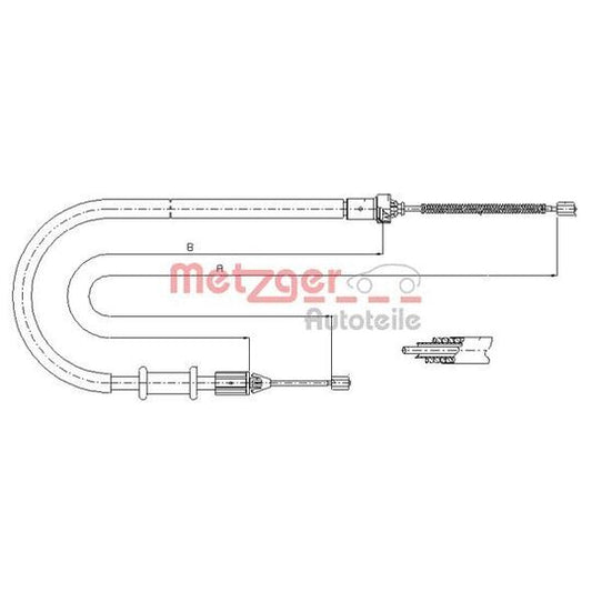 Metzger Cable, parking brake to suit Nissan, Renault