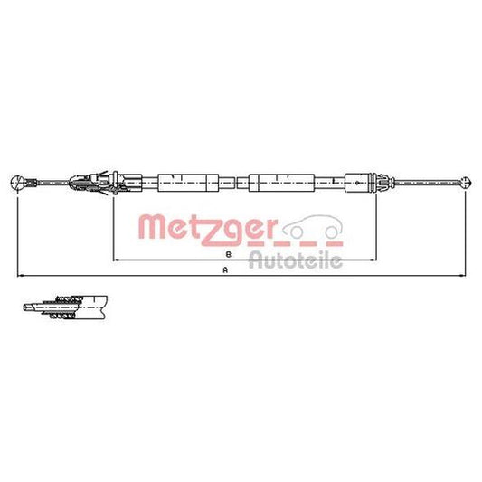 Metzger Cable, parking brake to suit Renault, Opel