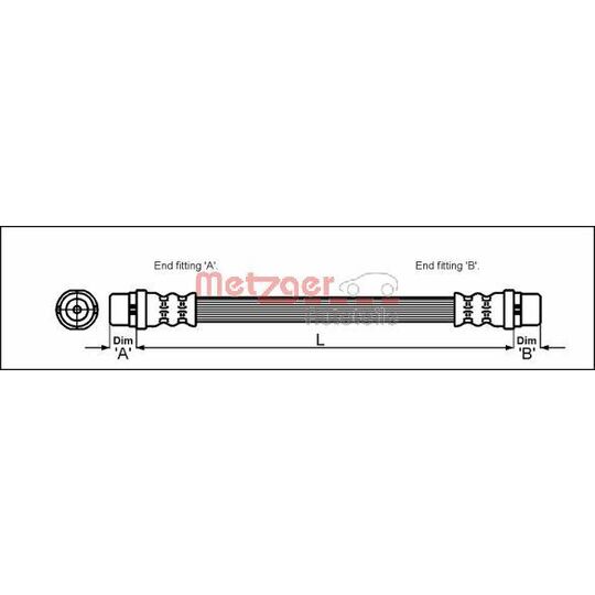 Metzger Brake Hose to suit Audi