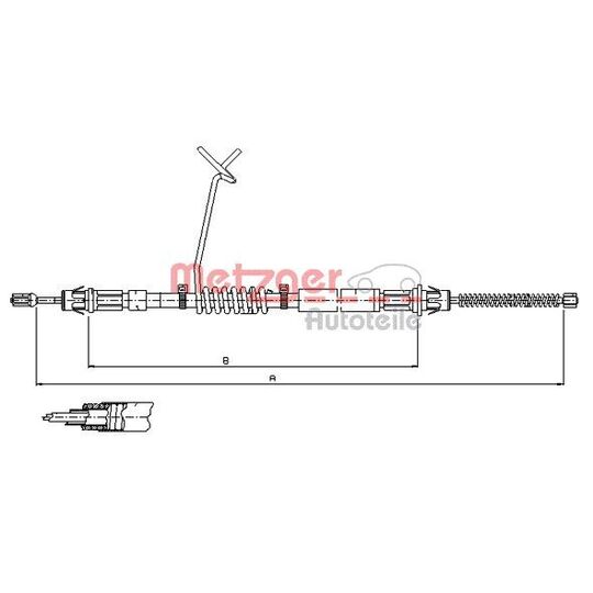 Metzger Cable, parking brake to suit Ford