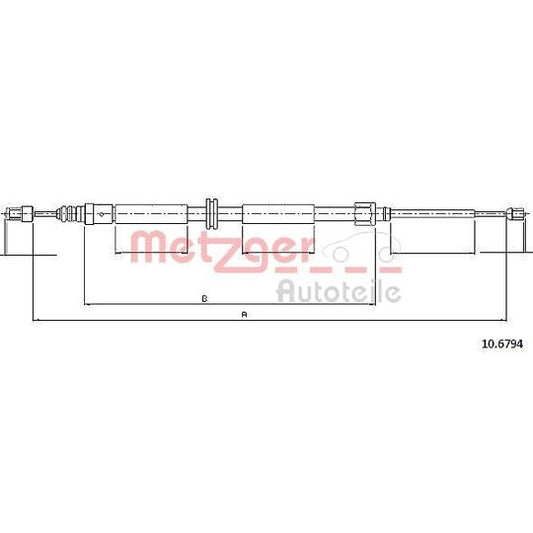 Metzger Cable, parking brake to suit Renault