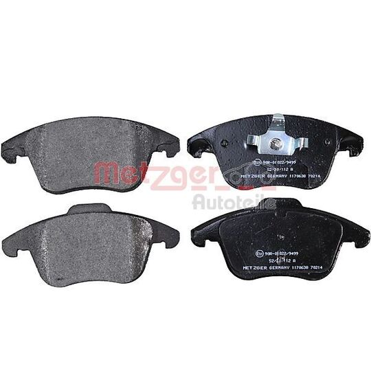 Metzger Brake Pad Set, disc brake to suit Citroën