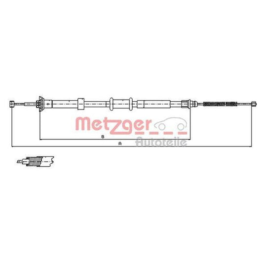 Metzger Cable, parking brake to suit Ford