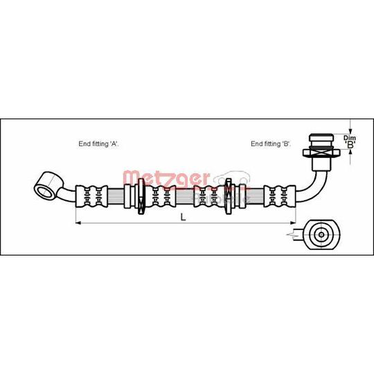 Metzger Brake Hose to suit Suzuki