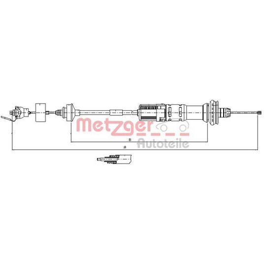 Metzger Clutch Cable to suit Peugeot