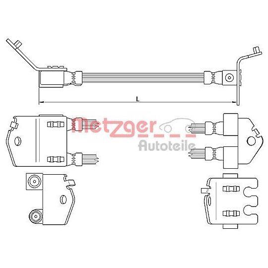 Metzger Brake Hose to suit Ford