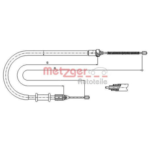 Metzger Cable, parking brake to suit Renault