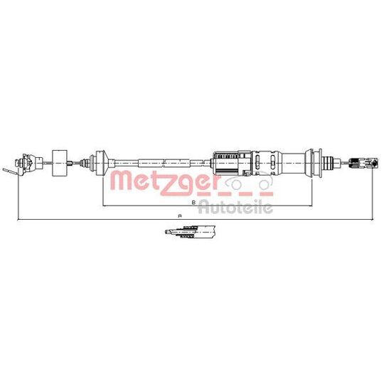 Metzger Clutch Cable to suit Fiat